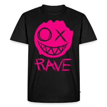 Ladies techno rave - Men's Premium Organic T-Shirt - black - Front - Nico (187cm)