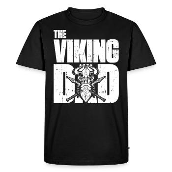 Père viking cadeau fête des pères papa viking - T-shirt Premium bio Homme - noir - Devant - Nico (187cm)
