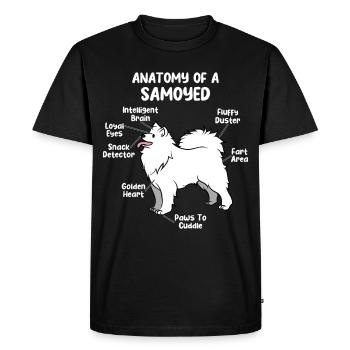 Cadeau de maître samoyède d'anatomie - T-shirt Premium bio Homme - noir - Devant - Nico (187cm)