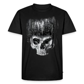 Skull forest - Men's Premium Organic T-Shirt - black - Front - Nico (187cm)