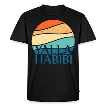 Yalla Habibi Retro Vintage - Men's Premium Organic T-Shirt - black - Front - Nico (187cm)