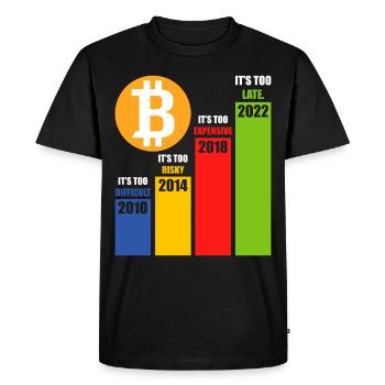 Crypto Investieren Bitcoin Trader Chart - Männer Premium Bio T-Shirt - Schwarz - Vorne - Nico (187cm)