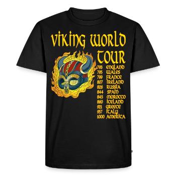 Viking World Tour Vikings Walhalla Odin - Men's Premium Organic T-Shirt - black - Front - Nico (187cm)