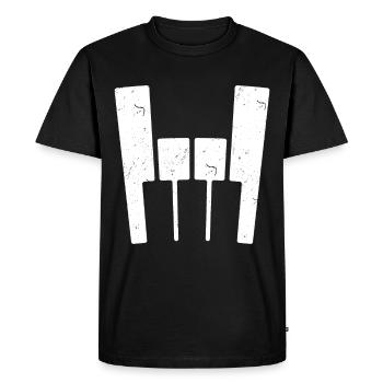 Clavier metal piano - T-shirt Premium bio Homme - noir - Devant - Nico (187cm)
