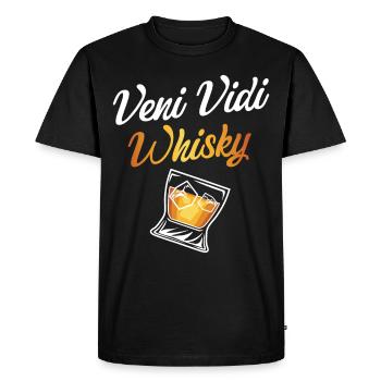 Islay Whisky Malt Gift - Men's Premium Organic T-Shirt - black - Front - Nico (187cm)