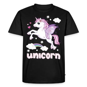 Licorne Unicorns Magical Time Je veux une licorne - T-shirt Premium bio Homme - noir - Devant - Nico (187cm)