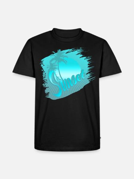 sunset blue - T-shirt Premium bio Homme - noir