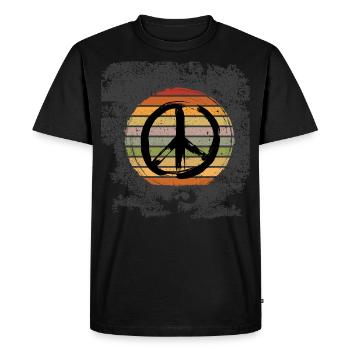 Paix - T-shirt Premium bio Homme - noir - Devant - Nico (187cm)