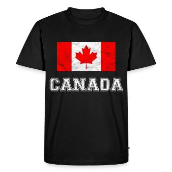 Canada Flag Canada Patriot Pride Gift - Men's Premium Organic T-Shirt - black - Front - Nico (187cm)