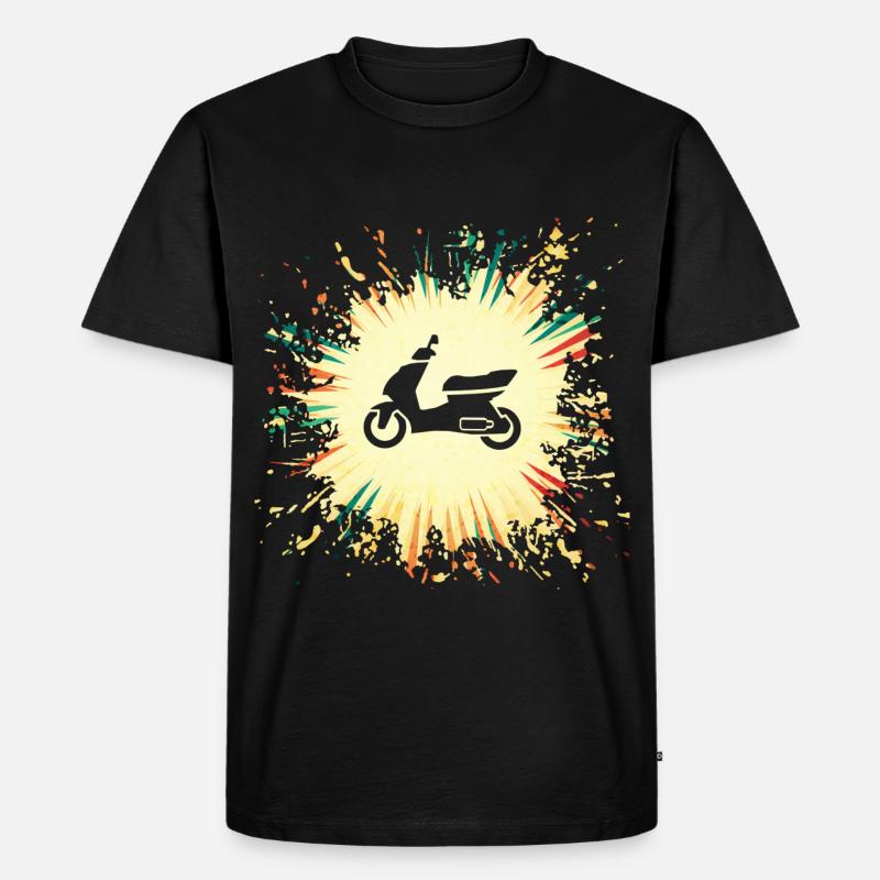 Motorroller Mofa - Männer Premium Bio T-Shirt - Schwarz