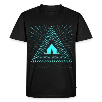 Camping sous tente - T-shirt Premium bio Homme - noir - Devant - Nico (187cm)