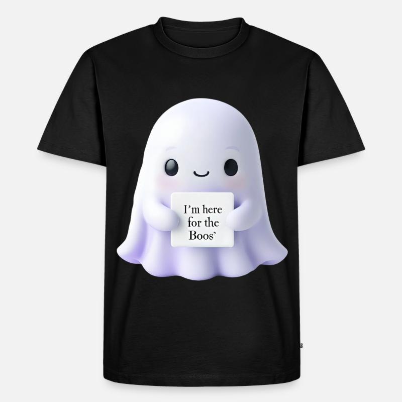 Halloween Spruch Geist Geschenkidee - Männer Premium Bio T-Shirt - Schwarz