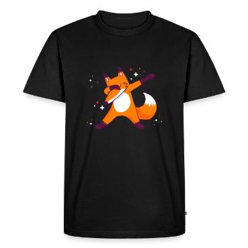 fox - Men's Premium Organic T-Shirt - black - Front - Nico (187cm)
