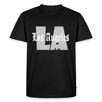 Los Angeles Californie - T-shirt Premium bio Homme - noir - Devant - Nico (187cm)