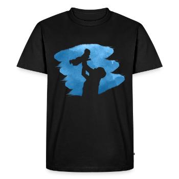 Père et fille - T-shirt Premium bio Homme - noir - Devant - Nico (187cm)