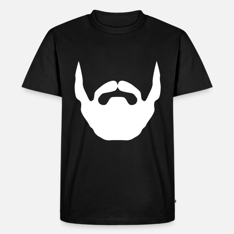 Bart - Männer Premium Bio T-Shirt - Schwarz