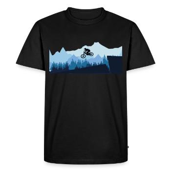 VTT de descente - T-shirt Premium bio Homme - noir - Devant - Nico (187cm)