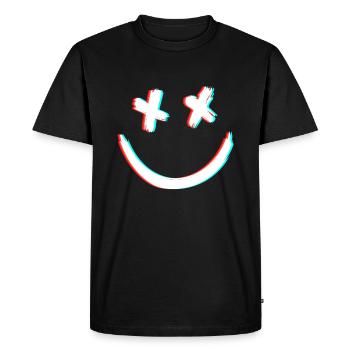 DEAD SMILE 3D - T-shirt Premium bio Homme - noir - Devant - Nico (187cm)