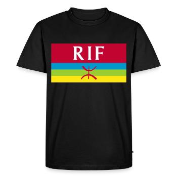 Rif - Men's Premium Organic T-Shirt - black - Front - Nico (187cm)