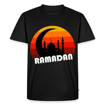 Ramadan Jeûne islamique Islamique Aïd Ramadan - T-shirt Premium bio Homme - noir - Devant - Nico (187cm)