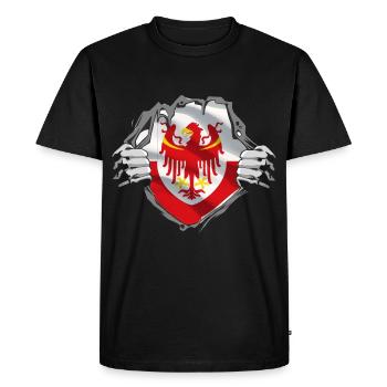 Véritable Tyrol du Sud & Tyrol Patriotes & Vacanciers - T-shirt Premium bio Homme - noir - Devant - Nico (187cm)