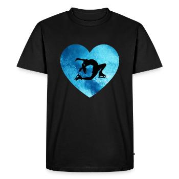 Figure Skating Heart Ice Dancer - Men's Premium Organic T-Shirt - black - Front - Nico (187cm)