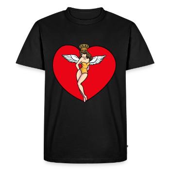 Dream Woman Heart Model Angel sexy Girl Queen Love - Men's Premium Organic T-Shirt - black - Front - Nico (187cm)