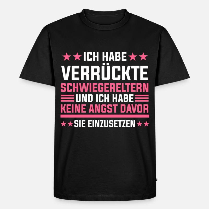 Schwiegertochter Schwiegermutter Schwiegervater - Männer Premium Bio T-Shirt - Schwarz