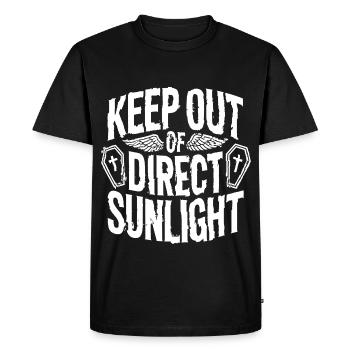 Keep out of direct sunlight! Vampire Goth Emo - Men's Premium Organic T-Shirt - black - Front - Nico (187cm)