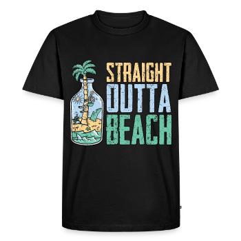 Vacances squelettiques de la plage de Straight Outta - T-shirt Premium bio Homme - noir - Devant - Nico (187cm)