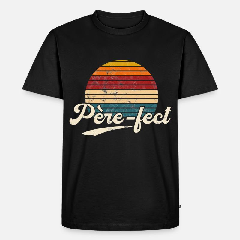 Fete des Père fect - Männer Premium Bio T-Shirt - Schwarz