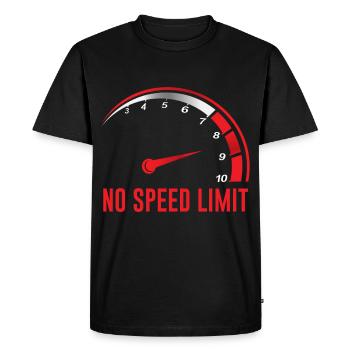 Voiture Course Humour Pas de limite de vitesse mécanicien cheval - T-shirt Premium bio Homme - noir - Devant - Nico (187cm)