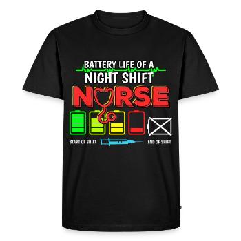 Nurse Night Duty Energy I Cadeau - T-shirt Premium bio Homme - noir - Devant - Nico (187cm)