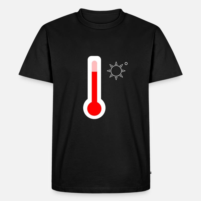 Weather METER - Männer Premium Bio T-Shirt - Schwarz