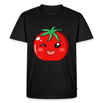 Tomato Ketchup Paradeiser Vegetable Funny - Men's Premium Organic T-Shirt - black - Front - Nico (187cm)