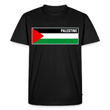 Soutien Palestine - T-shirt Premium bio Homme - noir - Devant - Nico (187cm)