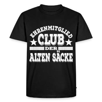 Club der alten Säcke Ehrenmitglied Geschenkidee - Männer Premium Bio T-Shirt - Schwarz - Vorne - Nico (187cm)