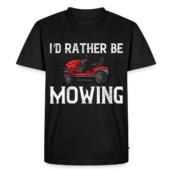 Lawn Mower Funny Lawn Mowing Tractor - Men's Premium Organic T-Shirt - black - Front - Nico (187cm)