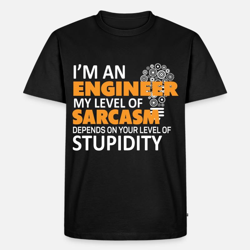 Ingenieur Spruch - Männer Premium Bio T-Shirt - Schwarz