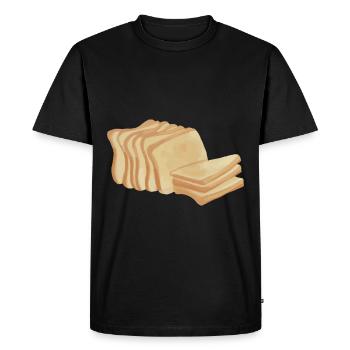 Toast Leib Bread - Men's Premium Organic T-Shirt - black - Front - Nico (187cm)