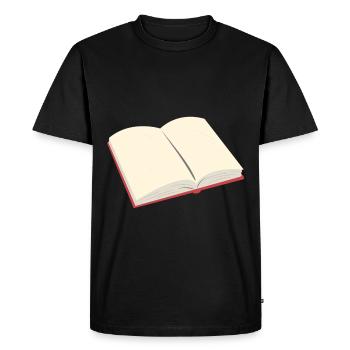Open book - Men's Premium Organic T-Shirt - black - Front - Nico (187cm)