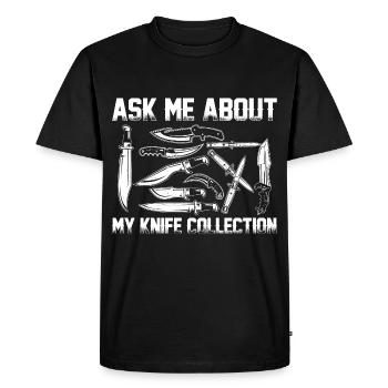 Collectionneur de couteaux Collectionner de couteaux Collectionneur de couteaux Hobby - T-shirt Premium bio Homme - noir - Devant - Nico (187cm)