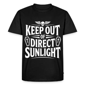Keep out of direct sunlight! Vampire Goth Emo - Men's Premium Organic T-Shirt - black - Front - Nico (187cm)
