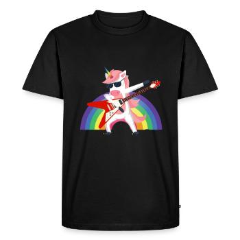 Licorne à bascule - T-shirt Premium bio Homme - noir - Devant - Nico (187cm)