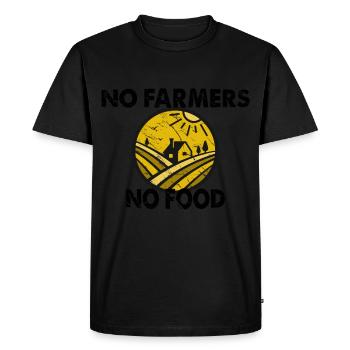 Pas de fermiers PAS de nourriture pour les agriculteurs de soutien - T-shirt Premium bio Homme - noir - Devant - Nico (187cm)