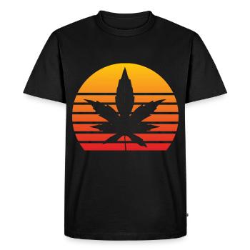 Weed Cannabis - T-shirt Premium bio Homme - noir - Devant - Nico (187cm)