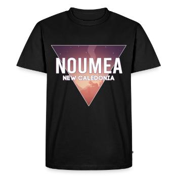 New Caledonia Capital Landscape - Men's Premium Organic T-Shirt - black - Front - Nico (187cm)