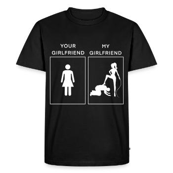 Your Girlfriend - My Girlfriend - Men's Premium Organic T-Shirt - black - Front - Nico (187cm)