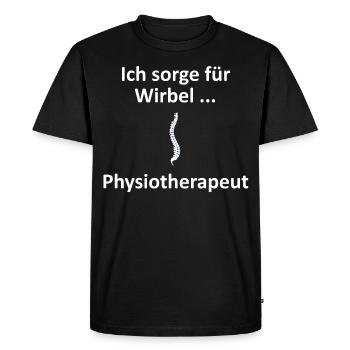 Physiothérapeute, je prends soin des vertèbres. Cadeau amusant - T-shirt Premium bio Homme - noir - Devant - Nico (187cm)