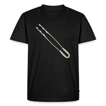 Barbecue tongs - Men's Premium Organic T-Shirt - black - Front - Nico (187cm)